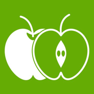 Tüm elmayı ve yarım simgesi yeşil