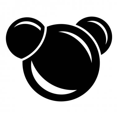 Molekül tepki simgesi, basit siyah stil