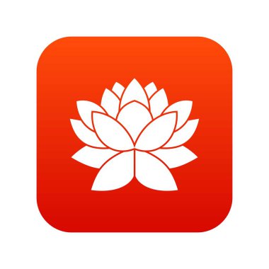 Lotus çiçek simgesi dijital kırmızı