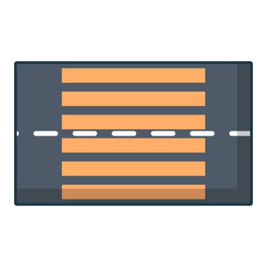 Yaya geçidi simgesi, karikatür tarzı.