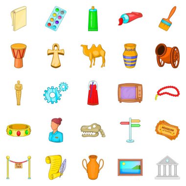 Fuar Icons set, karikatür tarzı