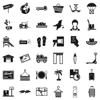 Iletim Icons set, basit tarzı