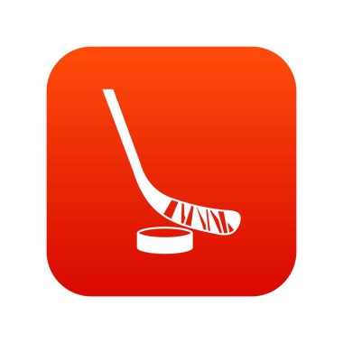 Sopa ve puck simgesi dijital kırmızı