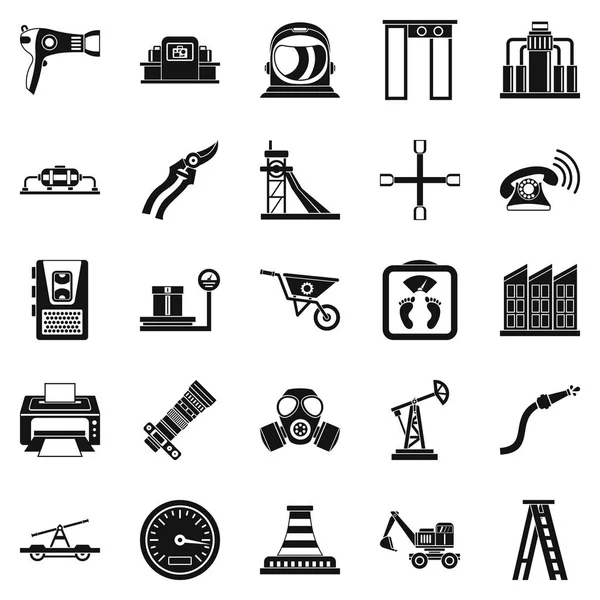 Accoutrement Icons set, basit tarzı — Stok Vektör