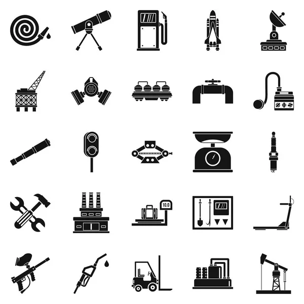 Conjunto de iconos de abordar, estilo simple — Archivo Imágenes Vectoriales