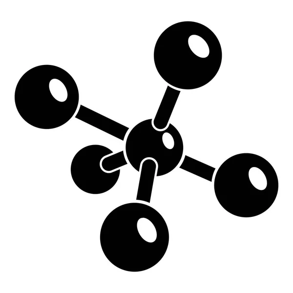 Icono de química molecular, estilo negro simple — Archivo Imágenes Vectoriales