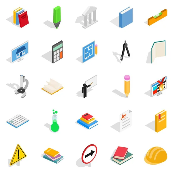 Quiz Icons Set, isometrischer Stil — Stockvektor