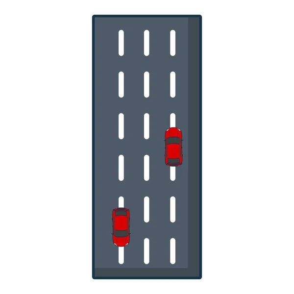 Icône de la route, style dessin animé . — Image vectorielle