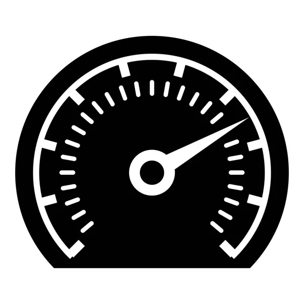 Snelheidsmeter pictogram, eenvoudige zwarte stijl — Stockvector