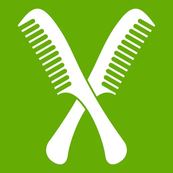 Combs icon green — Stock Vector
