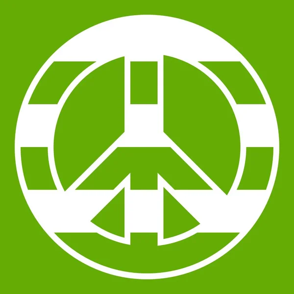 HBT-fred tecken ikonen grön — Stock vektor