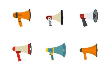 El hoparlör simge seti, düz stil