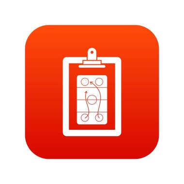 Oyun planı simge dijital kırmızı