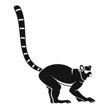 Lemur maymun simgesi, basit tarzı