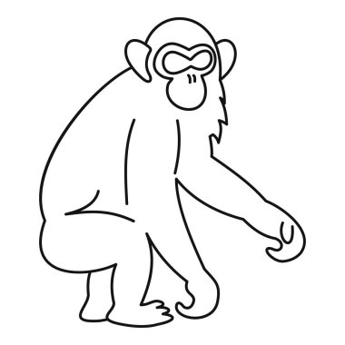 Maymun simgesi, anahat stili