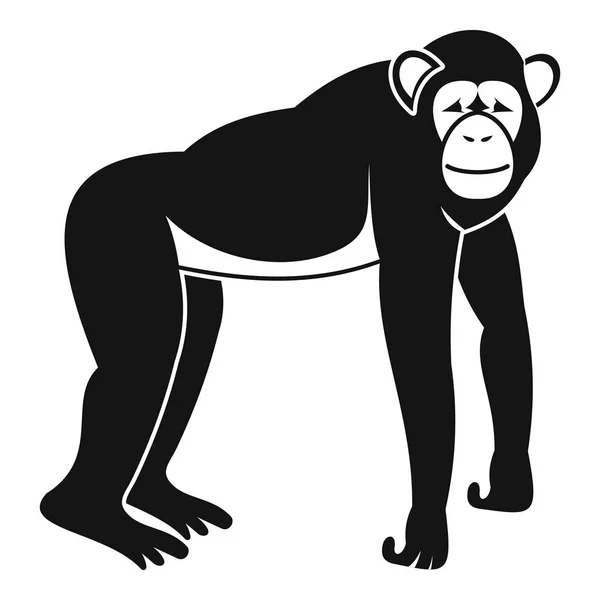 침팬지 아이콘, 간단한 스타일 — 스톡 벡터