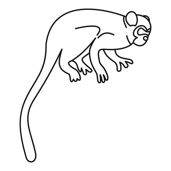 Icono de mono capuchino, estilo de contorno — Vector de stock
