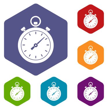 Altıgen Chronometre Icons set