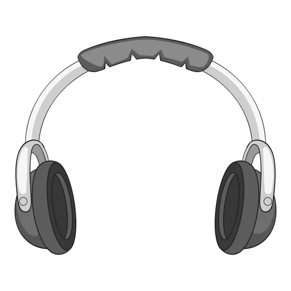 Auriculares icono monocromo — Vector de stock