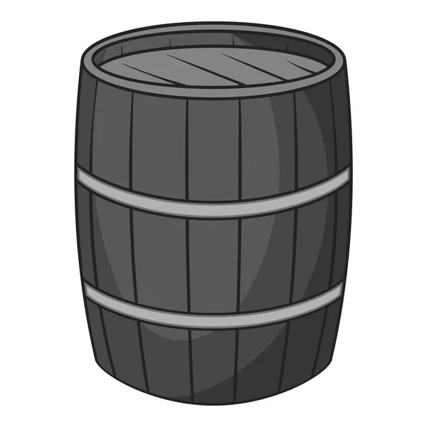 Wine barrel icon monochrome — Stock Vector