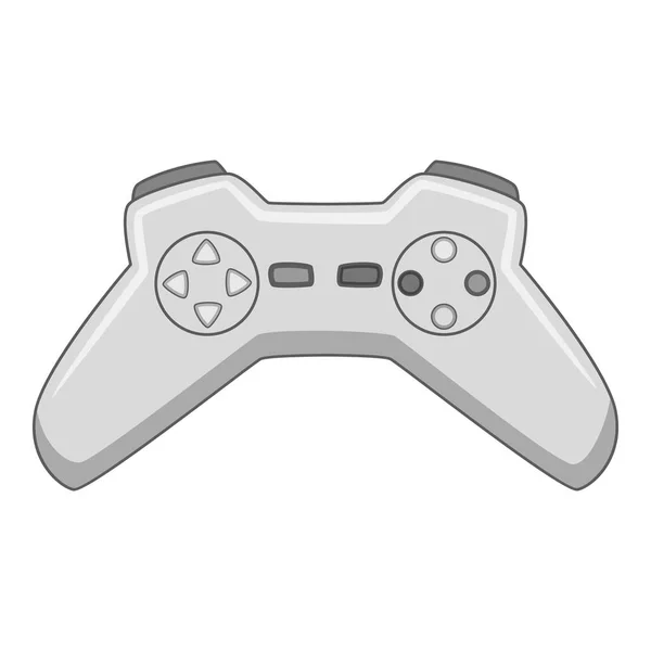 Video game controller ikon fekete-fehér — Stock Vector