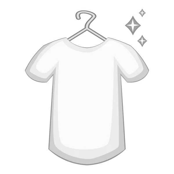 Camisa blanca icono monocromo — Vector de stock