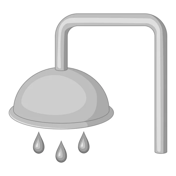 Sprchový ikonu černobílá — Stockový vektor