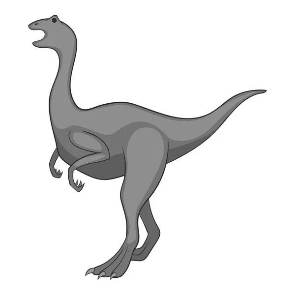 Allosaurus icono monocromo — Archivo Imágenes Vectoriales