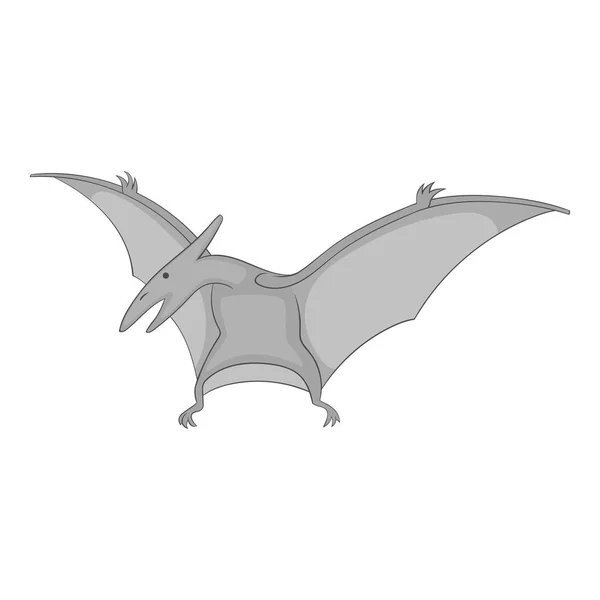 Icône des ptérosaures monochrome — Image vectorielle
