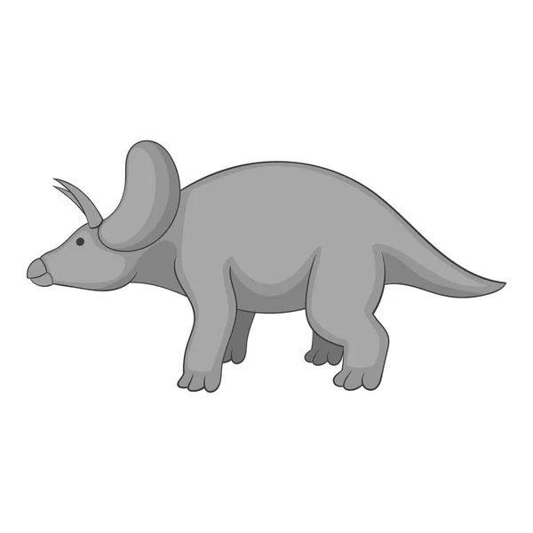 Triceratops icon monochrome — Stock Vector