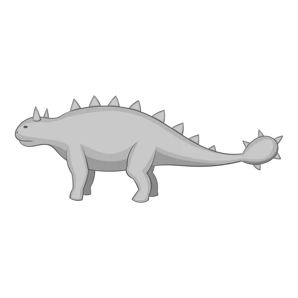 Ikon Kentrosaurus monokrom - Stok Vektor