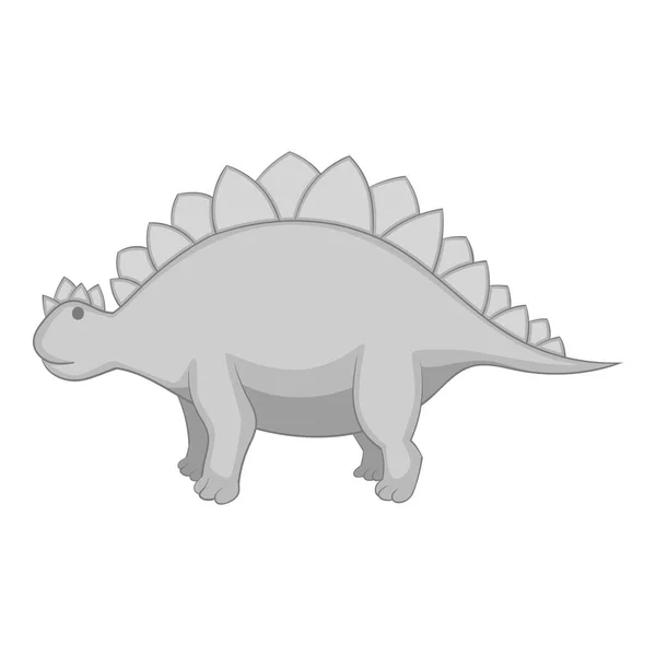 Stegosaurus 아이콘 흑백 — 스톡 벡터