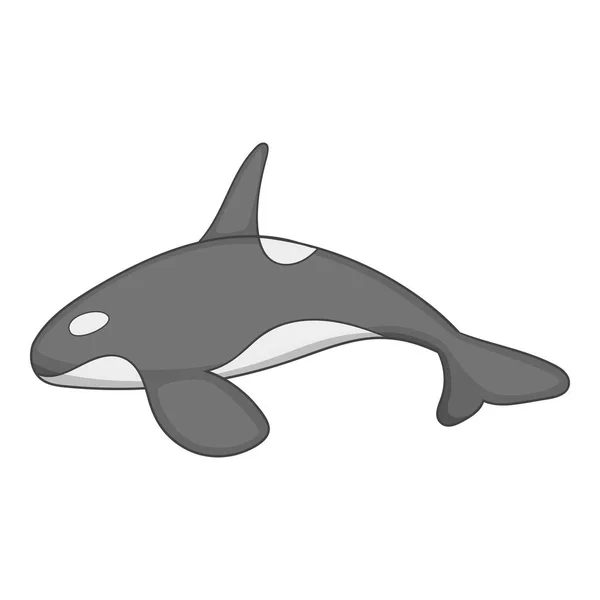 Kardszárnyú delfin ikon fekete-fehér — Stock Vector
