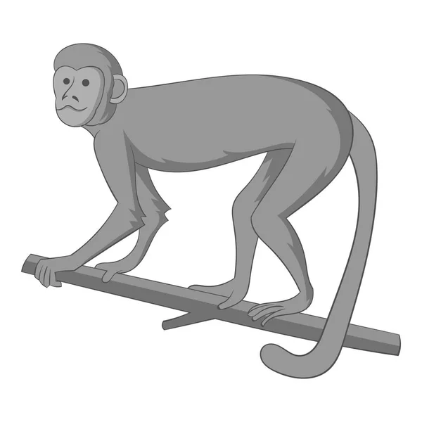 Macaco icono monocromo — Archivo Imágenes Vectoriales