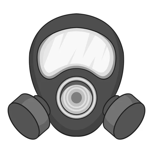 Gaz maskesi simgesi tek renkli — Stok Vektör