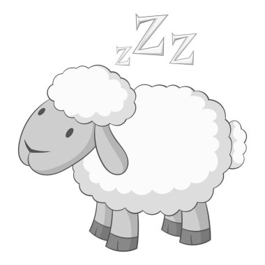 Koyun simgesi tek renkli