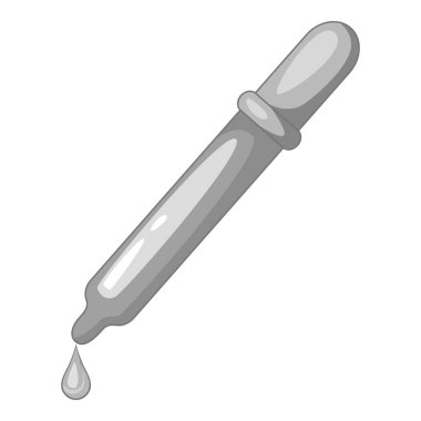 Pipet simge tek renkli