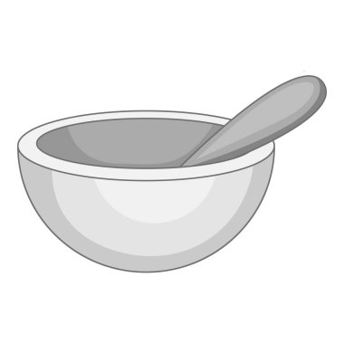 Harç ve havaneli simge tek renkli