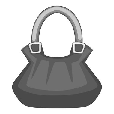 Kadın çantası simgesini tek renkli