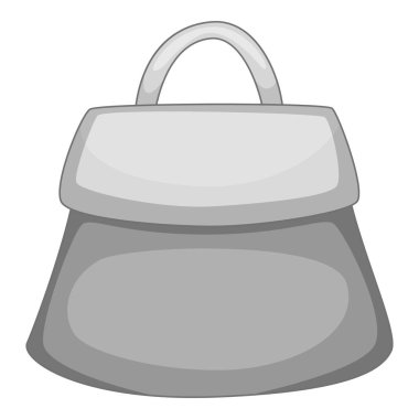 Küçük kadın çantası simgesini tek renkli