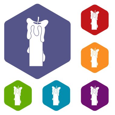 Mum sönmüş simgeler kümesi altıgen