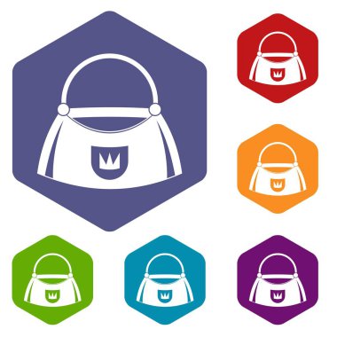Çanta simgeler kümesi altıgen
