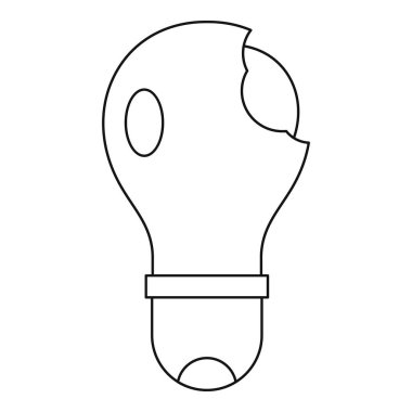 Kırık ampul simgesi anahat