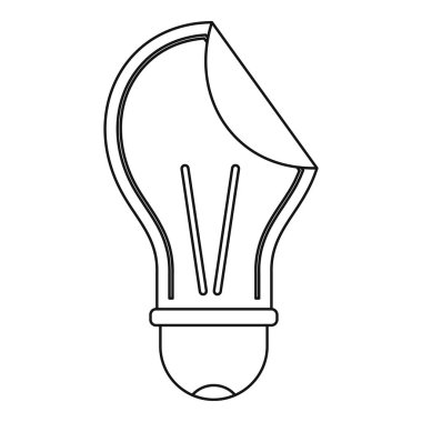 Ampul etiket simge anahat