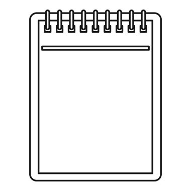 Boş sarmal not defteri simgesini anahat