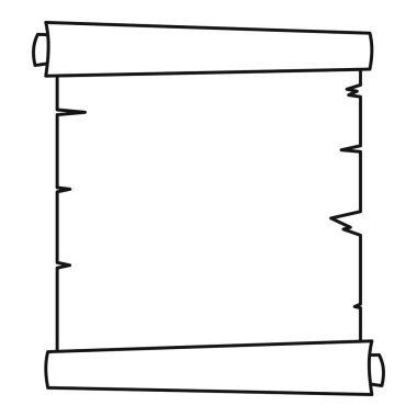 Kaydırma kağıt simgesi anahat
