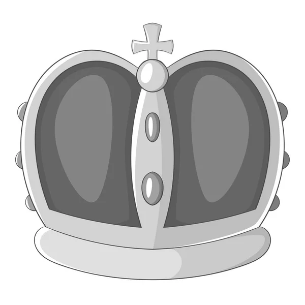 Icona corona reale monocromatica — Vettoriale Stock
