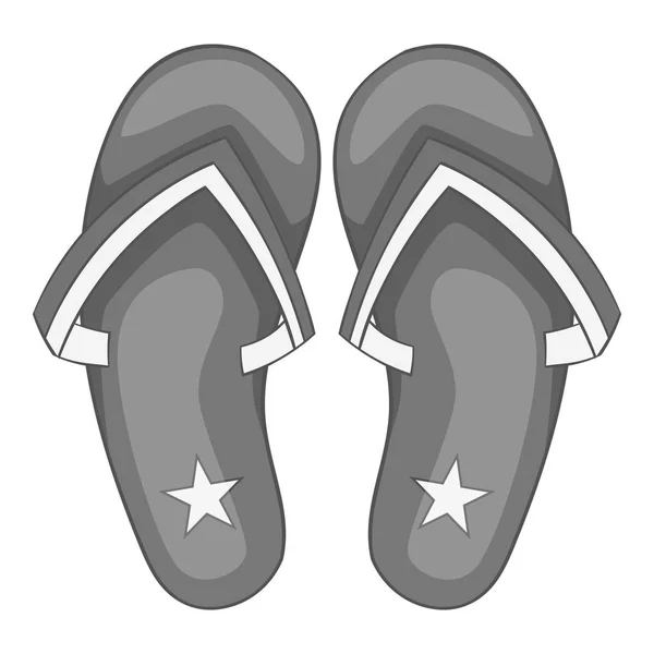 Independence day slippers icon monochrome — Stock Vector
