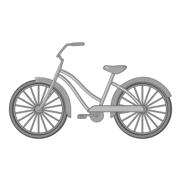 Fahrrad-Ikone monochrom — Stockvektor