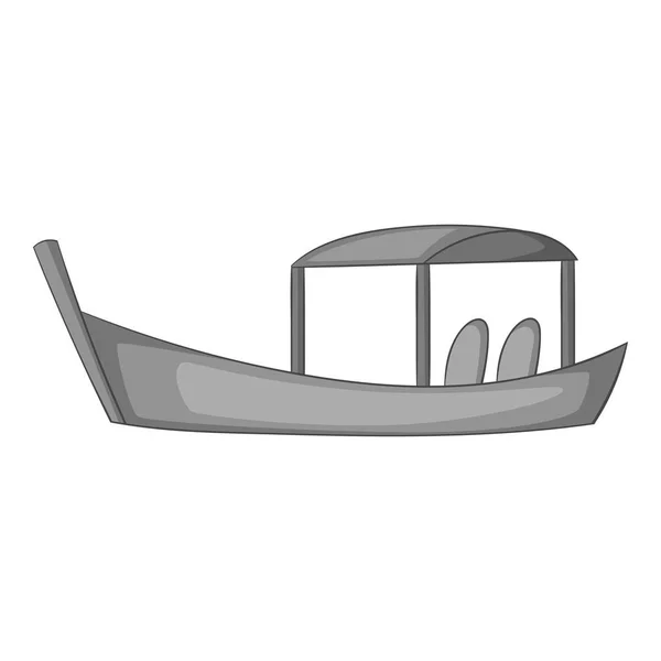 Icona barca tailandese monocromatico — Vettoriale Stock